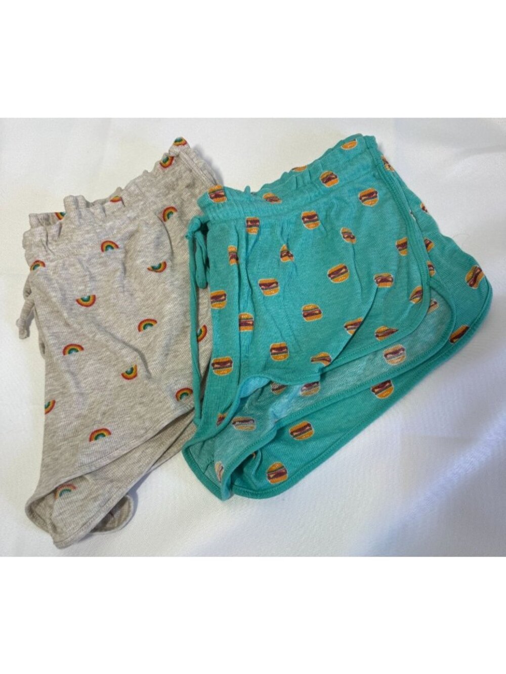 2 Pair Womens Sleep Shorts Size Medium Lounge Shorts Elastic Waist Pull On Comfy